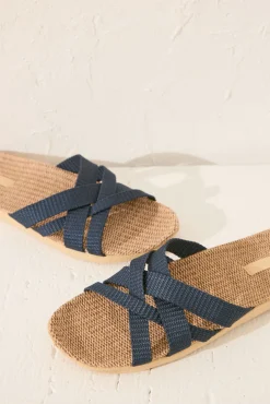 Sandalias tiras efecto rafia