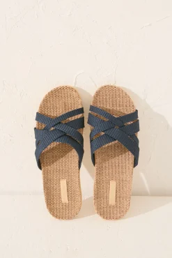 Sandalias tiras efecto rafia