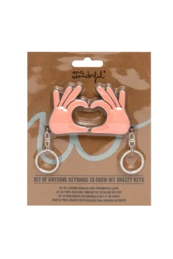 Set de 2 llaveros - Manos en forma de corazón