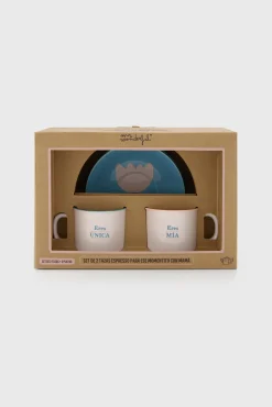 Set de 2 tazas espresso mensaje