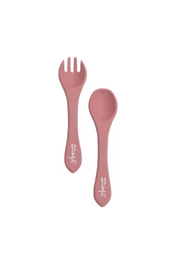 Set de cubiertos para bebé rosa