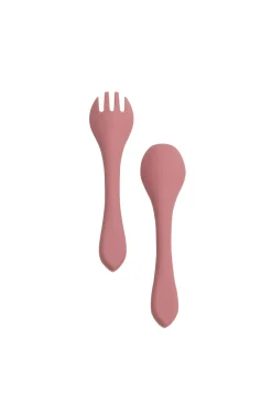 Set de cubiertos para bebé rosa