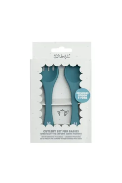 Set de cubiertos para bebé azul