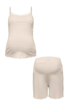 Set de top de tirantes y shorts maternity