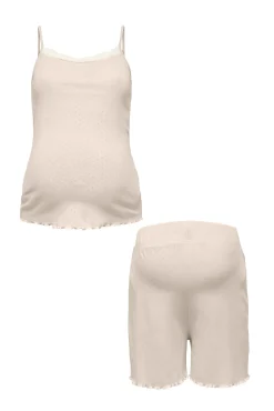 Set de top de tirantes y shorts maternity