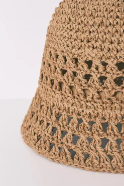 Sombrero bucket crochet beige