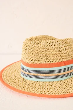 Sombrero pequeño rafia multicolor