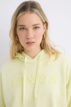 Sudadera capucha felpa algodón amarillo