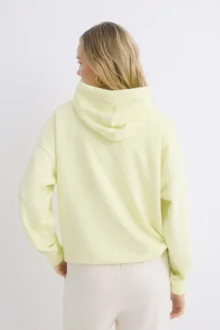 Sudadera capucha felpa algodón amarillo