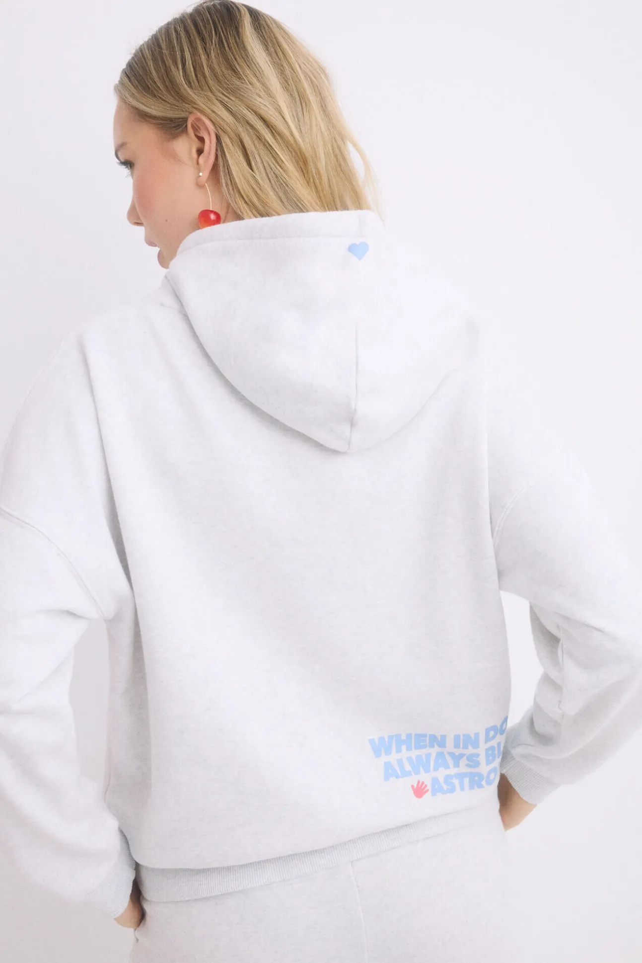 Sudadera capucha felpa algodón gris