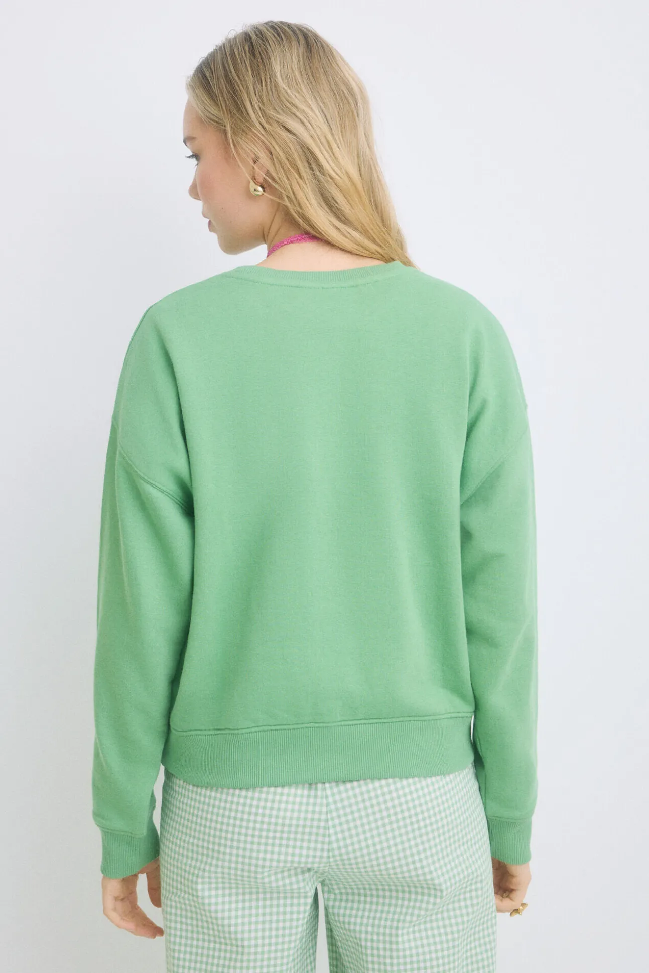 Sudadera felpa algodón verde