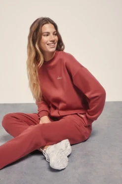 Sudadera felpa piqué granate