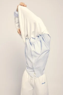 Sudadera felpa piqué marfil