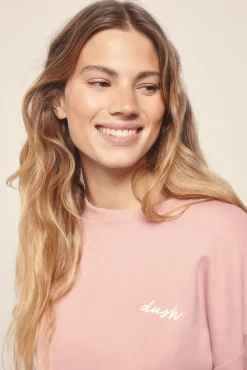 Sudadera felpa piqué rosa