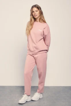 Sudadera felpa piqué rosa