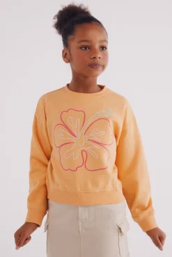 Sudadera flor hawaiana niña
