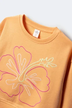 Sudadera flor hawaiana niña