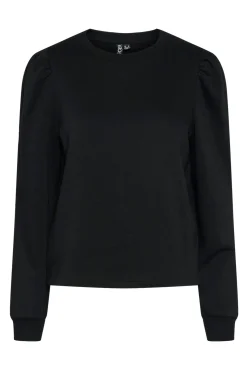 Sudadera lisa con fruncido