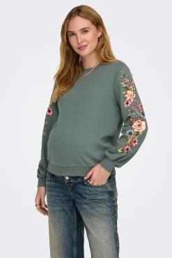 Sudadera maternity detalles florales