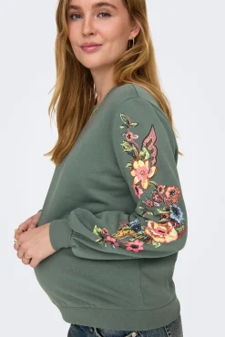 Sudadera maternity detalles florales
