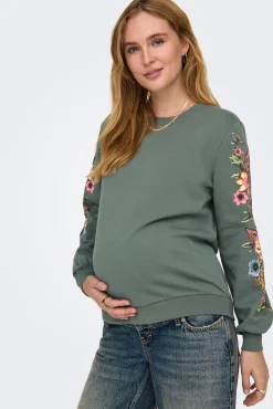 Sudadera maternity detalles florales