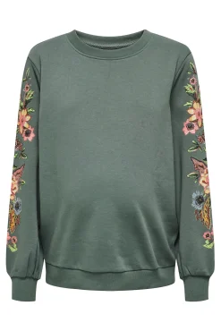 Sudadera maternity detalles florales