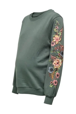 Sudadera maternity detalles florales