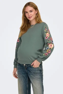 Sudadera maternity detalles florales