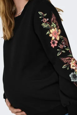 Sudadera maternity detalles florales