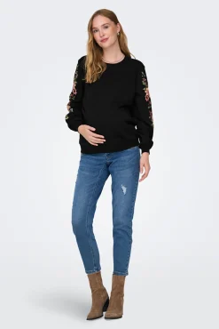 Sudadera maternity detalles florales