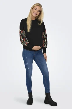 Sudadera oversized premamá con detalle en mangas