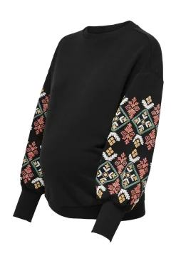 Sudadera oversized premamá con detalle en mangas