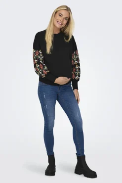 Sudadera oversized premamá con detalle en mangas
