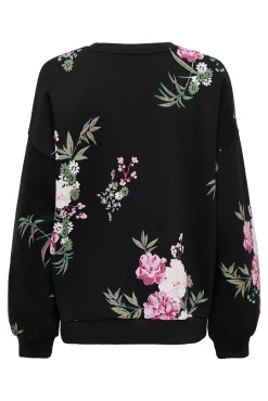 Sudadera oversized premamá con estampado floral