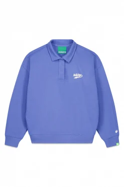 Sudadera polo felpa azul