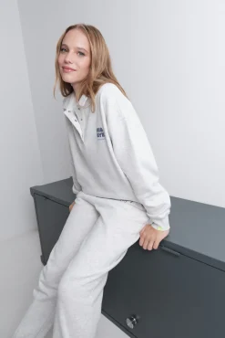 Sudadera polo felpa gris oscuro