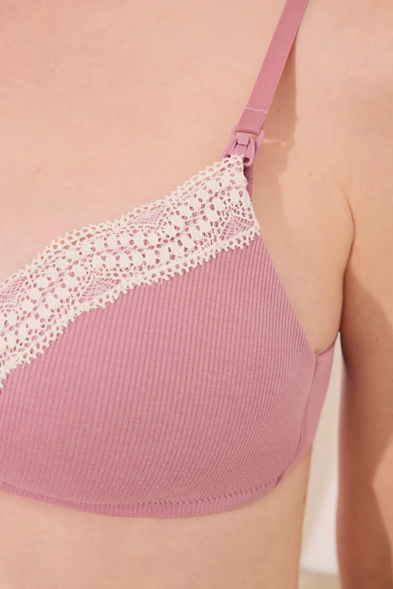 Sujetador CHARMING 'maternity' canalé rosa