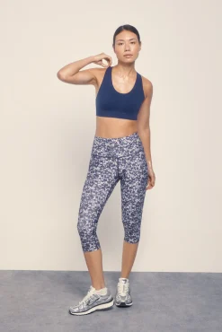 Sujetador deportivo COMPRESSIVE azul detalle print