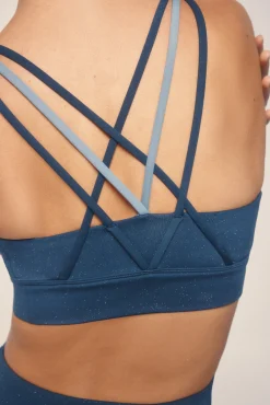 Sujetador deportivo 4D STRETCH brillo azul