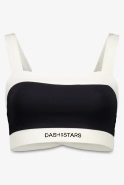 Sujetador deportivo 4D Stretch bandeau blanco y negro