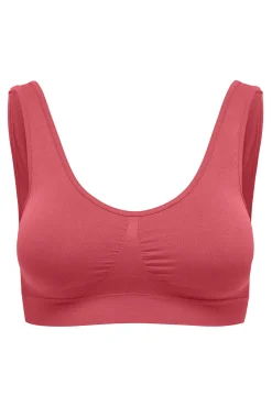 Sujetador deportivo de tirantes coral