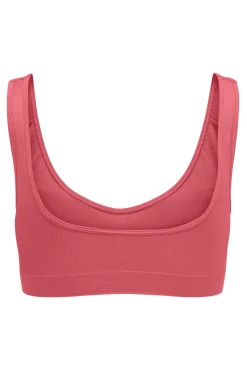 Sujetador deportivo de tirantes coral