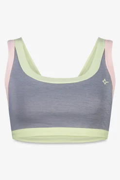 Sujetador deportivo gris color block