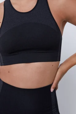 Sujetador deportivo negro Seamless Fit