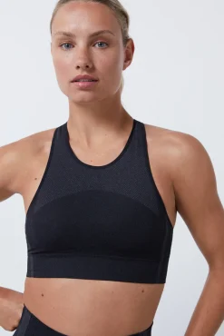 Sujetador deportivo negro Seamless Fit
