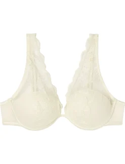 Sujetador halter satén y tul blanco