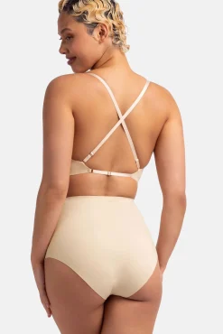 Sujetador multiposición escote profundo nude