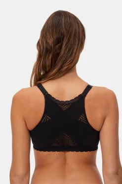 Sujetador negro postural sin aros cierre delantero