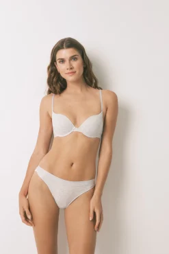 Sujetador push up GORGEOUS algodón gris