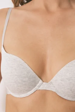 Sujetador push up GORGEOUS algodón gris